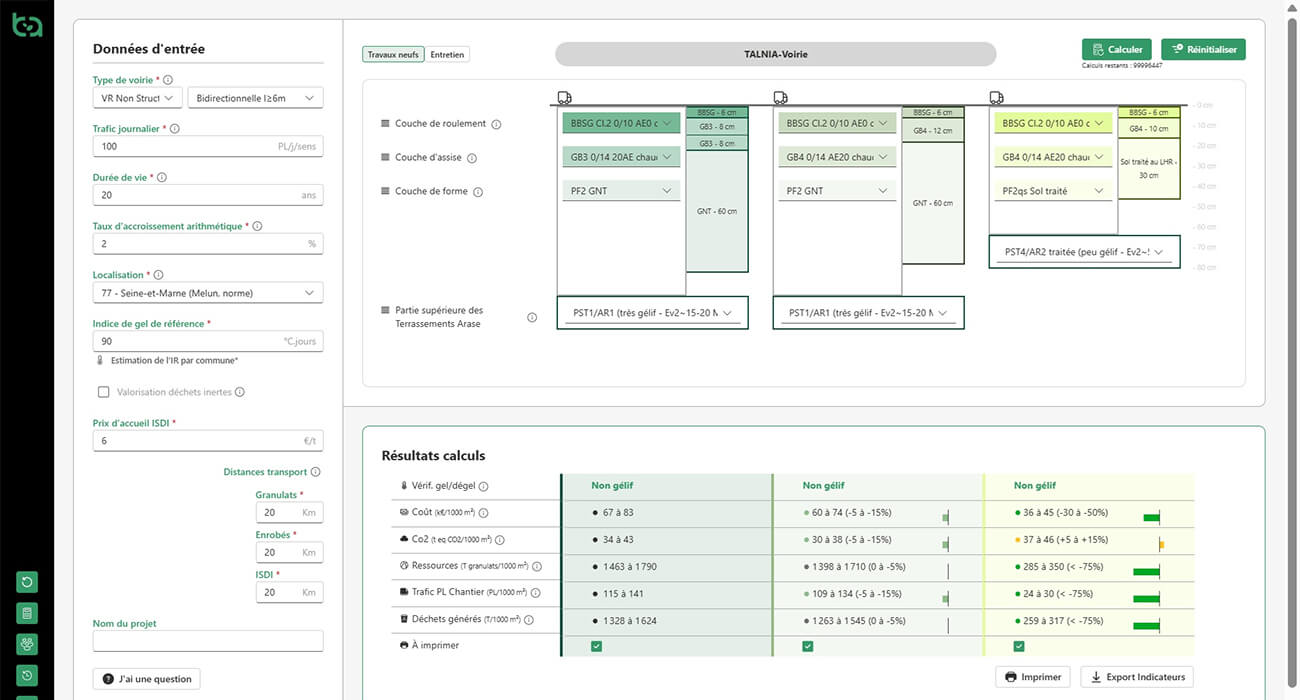 Talnia lance la première application d’éco-conception routière